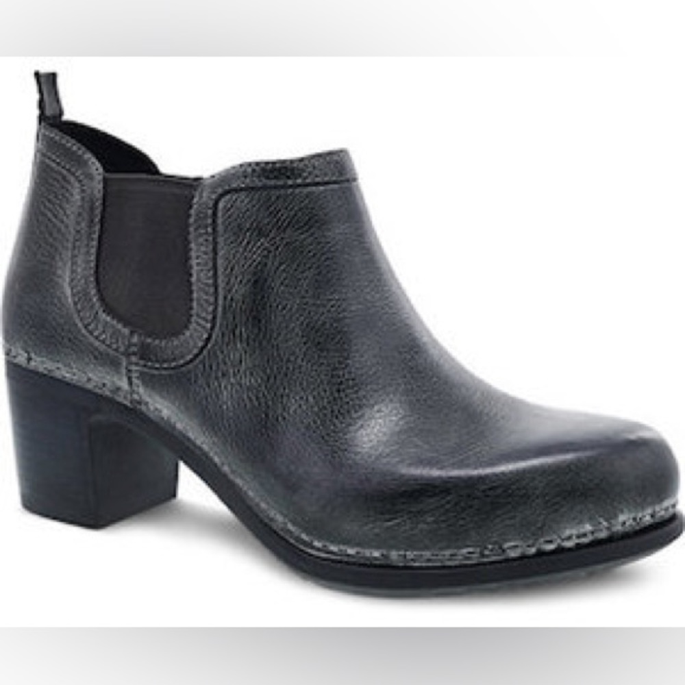 Dansko Harlene Charcoal Distressed Ankle Boots size 37 / size 6.5-7
